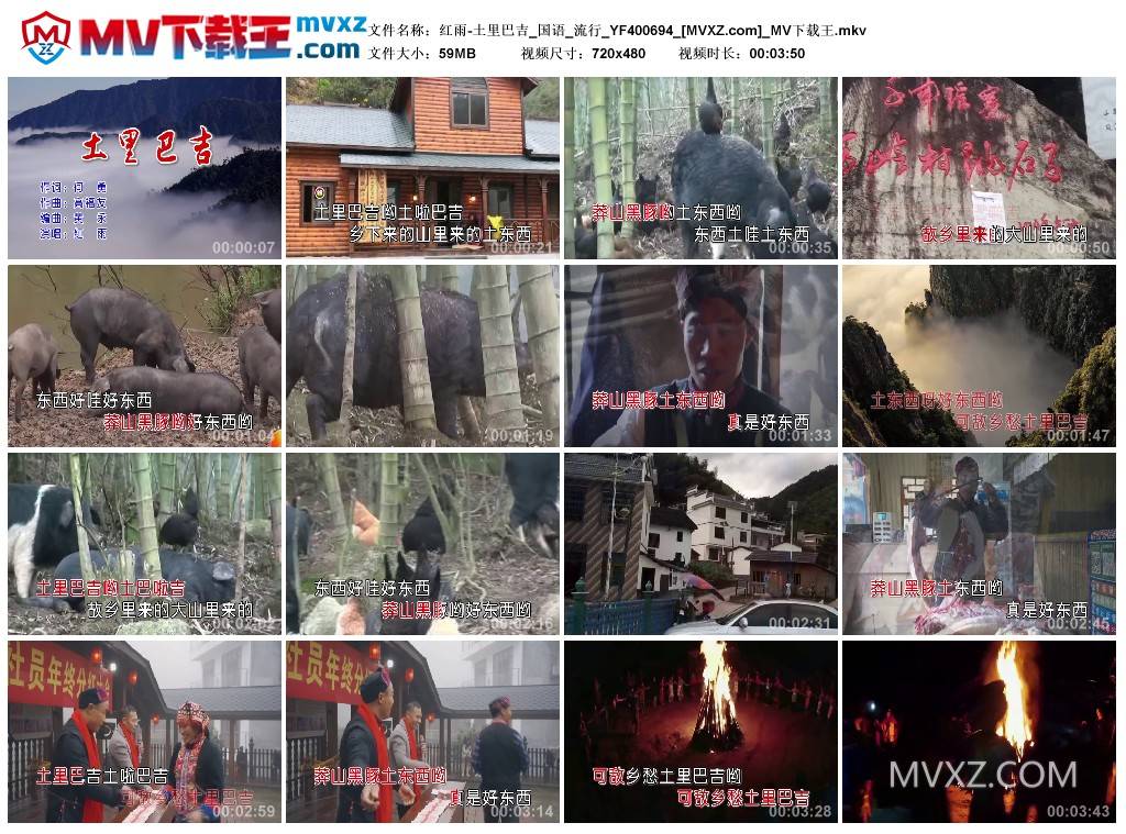 红雨-土里巴吉_国语_流行_YF400694